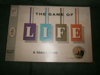 Vintage 1960 Milton Bradley The Game Of Life - Complete