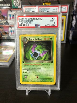 Pokemon Team Rocket Psa 9 1st Edition Dark Golbat 24