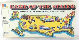 Vintage (1979) Milton Bradley Game Of The States Family Board Game - Complete