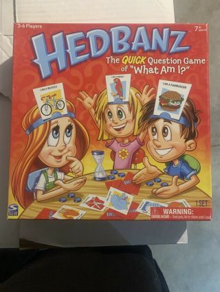 Hedbanz What Am I? Board Game For Kids 7,  Pre - Owned (no Directions).