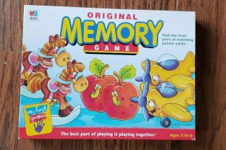 Memory Game 2001 Milton Bradley/mb By Hasbro My First Games Matching