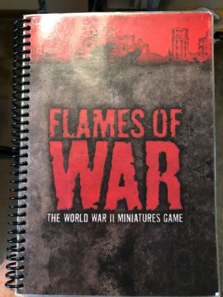 Flames Of War 3rd Edition Rulebook Spiralbound W/laminated Cover & Index -