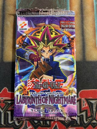 Yugioh Labyrinth Of Nightmare 1st Edition Factory Booster Pack Lon