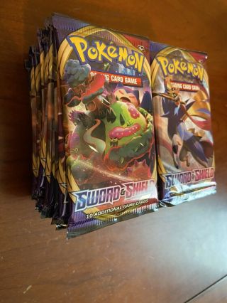 36 Pokemon Sword And Shield Booster Packs = 1 Booster Box Factory