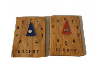 Euchre Card Game Wood Score Counters 4 " X 3 " Mit - E Lite Mallet Co.  Handy