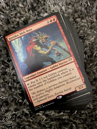 Custom Commander Deck Krenko Mob Boss - Goblin Tribal - Edh Mtg Magic Card