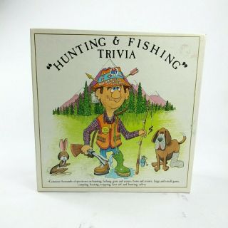 Vintage Hunting And Fishing Trivia Game 1985 First Edition Trivia Cards Complete