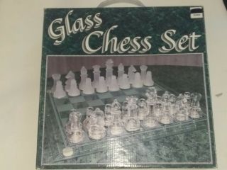 Glass Chess Set Vintage.