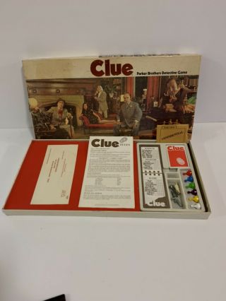 Parker Brothers Clue 1972 Detective Board Game Complete Vintage 3