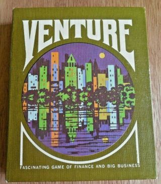 Euc Vintage 1970 3m Bookshelf Gamette " Venture " Game Of Finance & Big Business