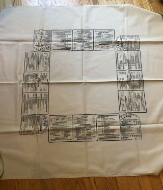 Vintage Cloth Bridge Rules Tablecloth Card Games