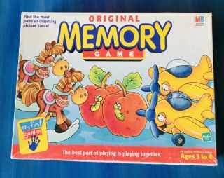 Memory Game By Milton Bradley Hasbro Ages 3 - 6 First Games Complete 2001