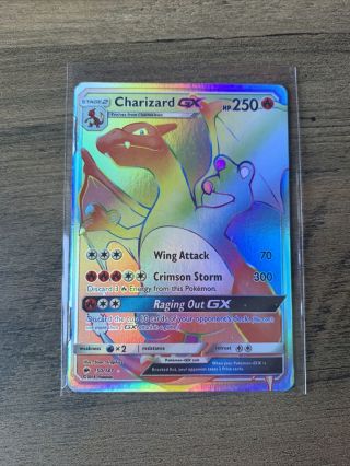 Proxy Pokemon Card Charizard Gx Burning Shadows 150/147 Rainbow Rare Full Art