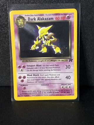 Dark Alakazam - 1/82 - Team Rocket - Holo - Pokemon Card - Exc/near