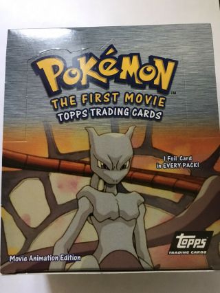 Pokemon The First Movie Topps Booster Box With 2 Packs