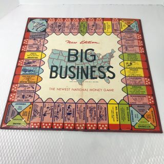 Big Business Board Game Vintage 1936 Board Only