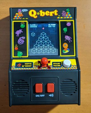 2016 Basic Fun Q Bert Qbert Mini Arcade Classic Video Game 09549