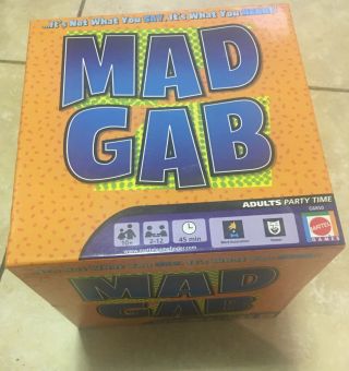 Mattel Mad Gab Party Game 2 - 12 Players G6850.