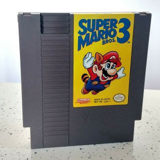 Vintage 1985 Nintendo Nes Mario Bros Brothers 3 Console Game Cartridge