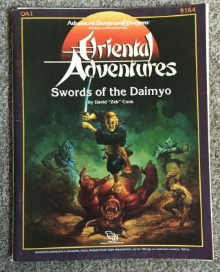 Advanced Dungeons Dragons Oriental Adventures Sword Of The Daimyo