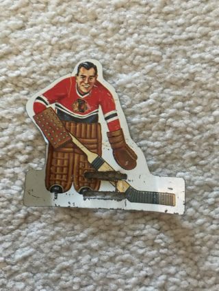 1967 1968 1969 Eagle Coleco Chicago Blackhawks Hockey Goalie Metal Tin