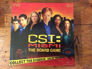 Csi: Miami Crime Scene Investigation The Board Game 2005