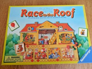 Euc 2002 Ravensburger " Race To The Roof " Board Game For 2 - 4 Players Ages 5,