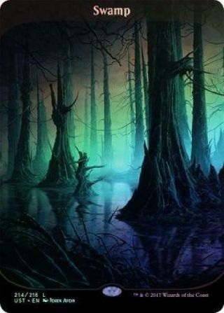 Swamp - Foil 214/216 (full Art) Near Ust Mtg Unstable 2b3