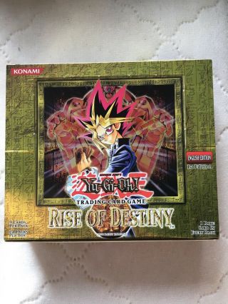 Yugioh Rise Of Destiny 1st Edition Booster Box And Packs Empty