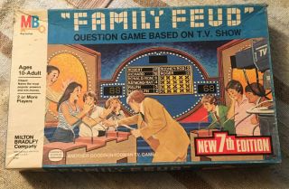 Vintage Family Feud Board Game 1984 7th Edition Milton Bradley