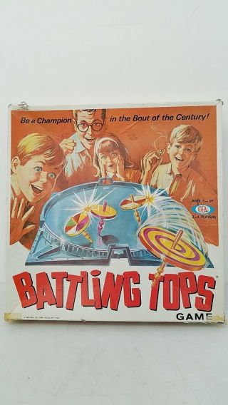 Vintage 1968 Battling Tops Board Game Iob