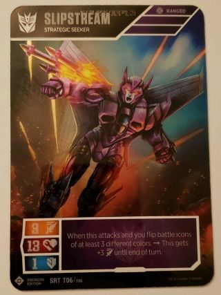 Transformers Tcg Slipstream Strategic Seeker Rare Srt T06 Energon Edition