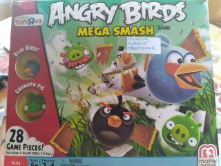 Angry Birds Mega Smash Board Game Toys R Us Mattel Grampa Pig 99 Complete
