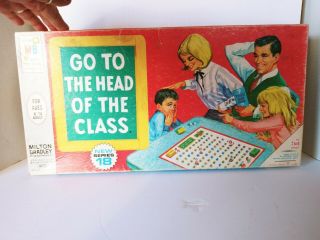 Vintage 1967 Milton Bradley Go To The Head Of The Class Board Game 100 Complete