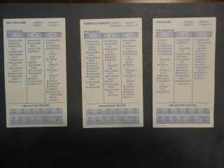 1966 Strat O Matic Baseball Season Cards - 40 loose cards - Mays - Clemente - G.  Perry 3