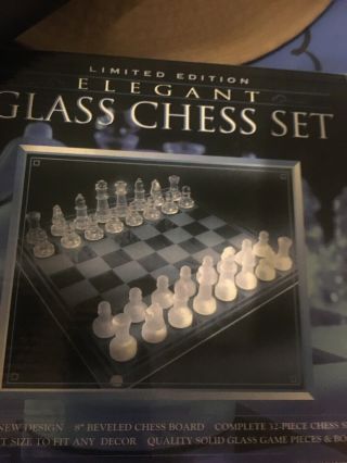 Limited Edition Elegant Glass Chess Set