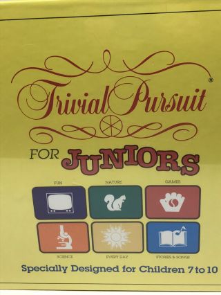 Trivial Pursuit For Juniors Parker Brothers Board Game Complete Vintage