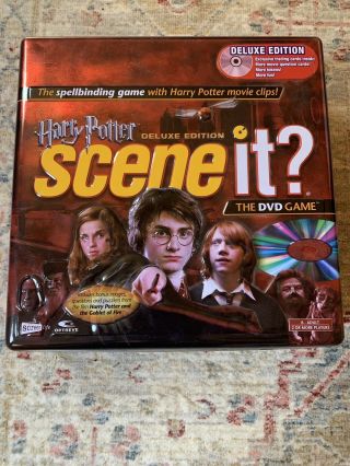 Harry Potter Scene It? Deluxe Edition Dvd Board Game Collectors Tin Complete Set