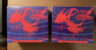 Pokemon: Darkness Ablaze Elite Trainer Boxes 2 Boxes Great Price