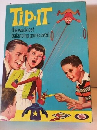 Vintage 1965 Ideal Tip - It Wackiest Balancing Game Ever No.  2435 - 6 Complete