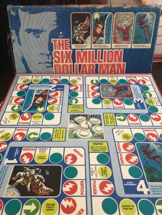 Vintage 1975 Parker Brothers The Six Million Dollar Man Game - Complete 12