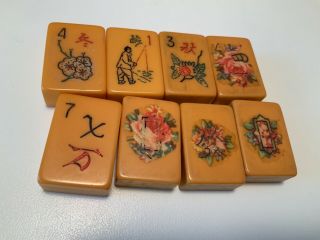 15 Bakelite Mah Jongg tiles for Replacement or Jewelry 3