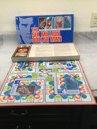 1975 The Six Million Dollar Man Vintage Board Game By Parker Bros Complete