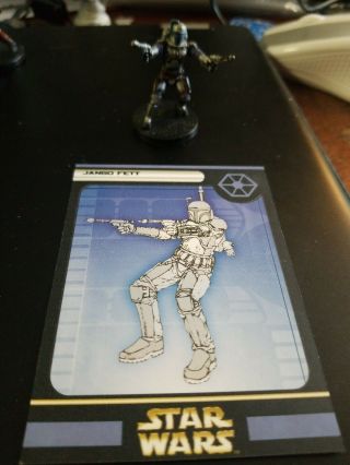 Star Wars Miniatures Jango Fett With Card 45/60