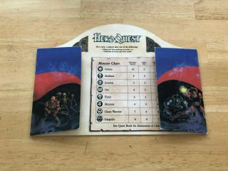Heroquest Game Monster Chart/evil Sorcerer Screen
