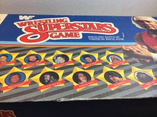 Wrestling Superstars Milton Bradley Board Game Featuring 12 WWF 1985 Incomplete 3