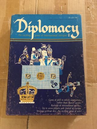 1976 Avalon Hill Diplomacy Board Game 2nd Edition.  100 Complete.