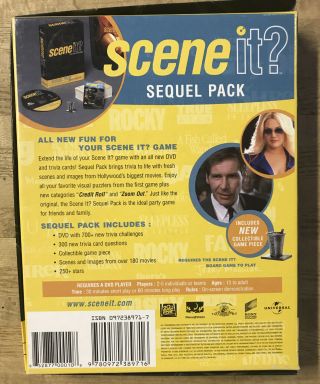 Scene It? The DVD Game Sequel Pack Movie Edition | Complete w/Cards,  Game Piece 2