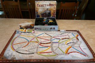 Ticket To Ride " Days Of Wonder " Train Adventure Board Game By Alan Moon