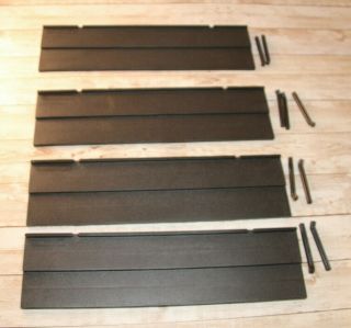 Rummikub Tile Holder Tray Set Of 4 Game Replacement Racks Black 1987 Craft Hobby